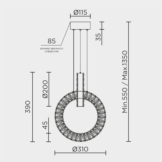 Подвесной светильник MODELUX ML.9041.400 BS