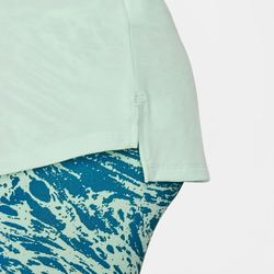 Женская футболка теннисная (dł. Рукава) Nike Dri-Fit One Luxe Lon Sleeve Top - mint foam/reflective silver