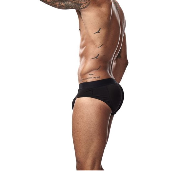 Мужские трусы брифы черные с push up JOCKMAIL JM2021-2