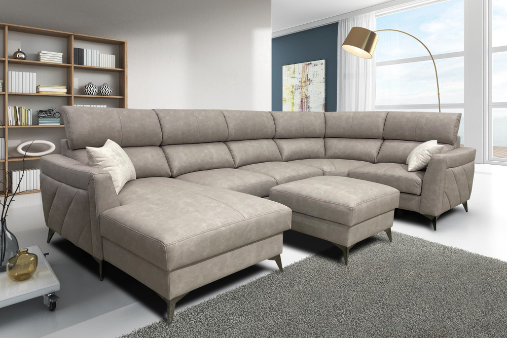 Диван ХИЛТОН Габаритные размеры 3580×2080×1690, спальное место 2250×1420