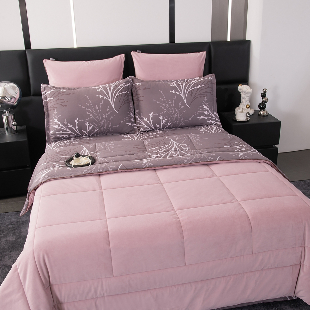 Комплект постельного белья на резинке Сатин Velouria Luxe с Одеялом VLR006