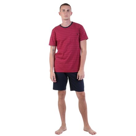 Мужская пижама бордовая с шортами Bugatti 56026/4065 433