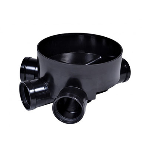 Wavin TEGRA 1000 Соединительная лотковая часть ПЭ правый приток 45° 200 №22998576