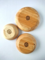 Набор деревянных сервировочных тарелок из кедра