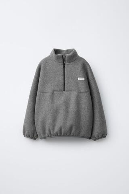 ZARA Х BENSIMON ® ТОЛСТОВКА С ВЫСОКИМ ВОРОТНИКОМ, СЕРЫЙ МЕЛАНЖ