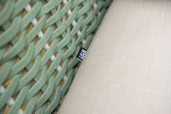 "Фиджи" лаунж-зона 5-местная плетеная из роупа (веревки), каркас алюминиевый светло-серый, роуп зеленый (4204)