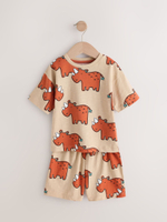 Пижама для мальчика Next AC0-925, 3 шт., Голубой, Зеленый, Песочный