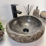 Раковина из речного камня RS63335 (38*35*16) 0122