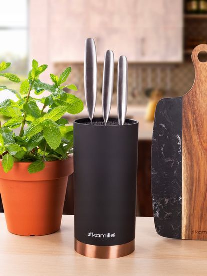 Подставка для ножей 22 см. круглая Kamille KM 7626 Медь