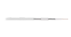 Кабель коаксиальный, RG-6, одножильный, CCS, внутренний, PVC, белый, 305м