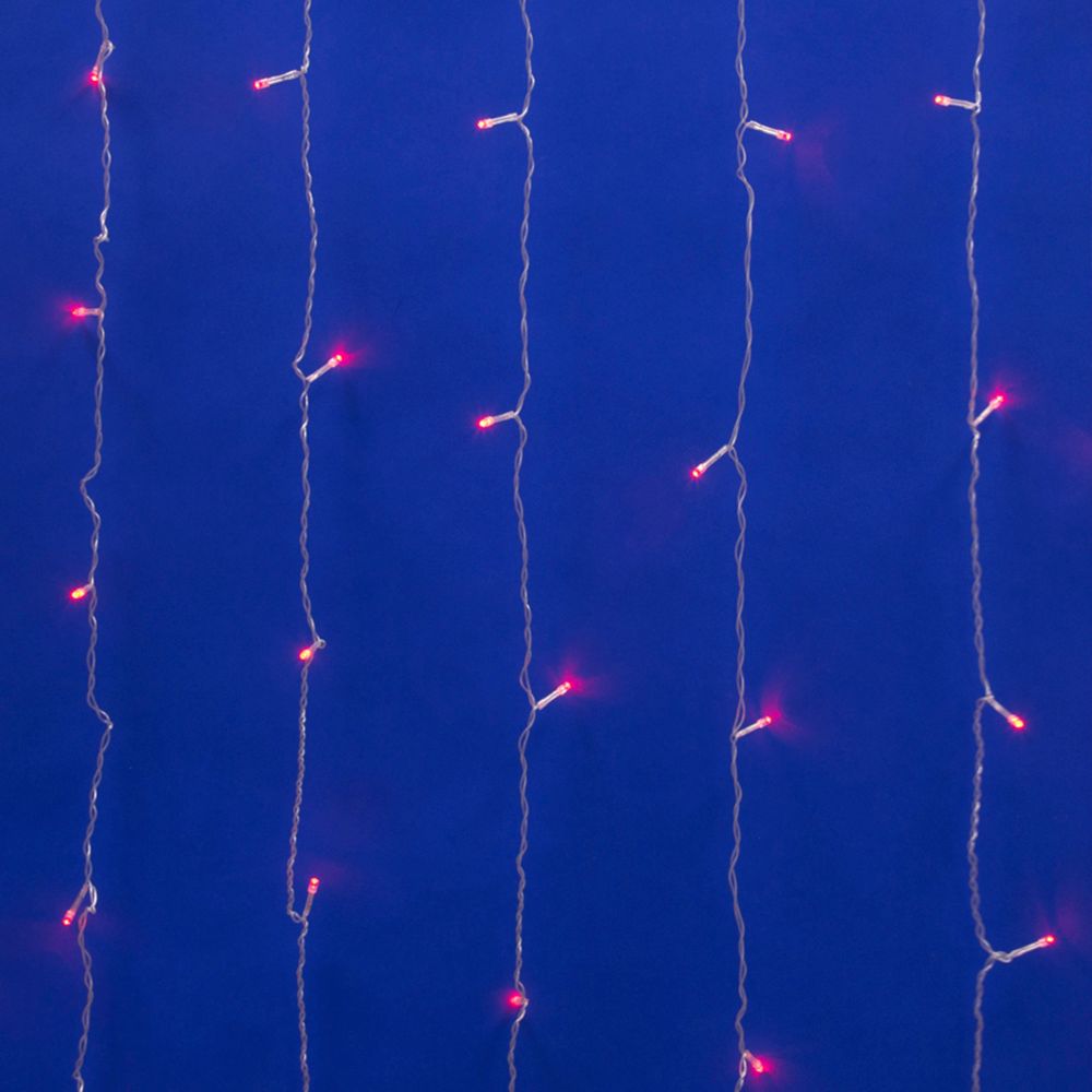 ULD-C3020-160-DTA PINK IP20 Занавес светодиодный. 3х2м. 160 светодиодов. Розовый свет. Провод прозрачный. TM Uniel