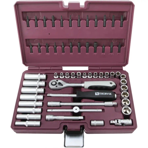 Набор инструмента 1/4"DR, 57 предметов THORVIK UTS0057
