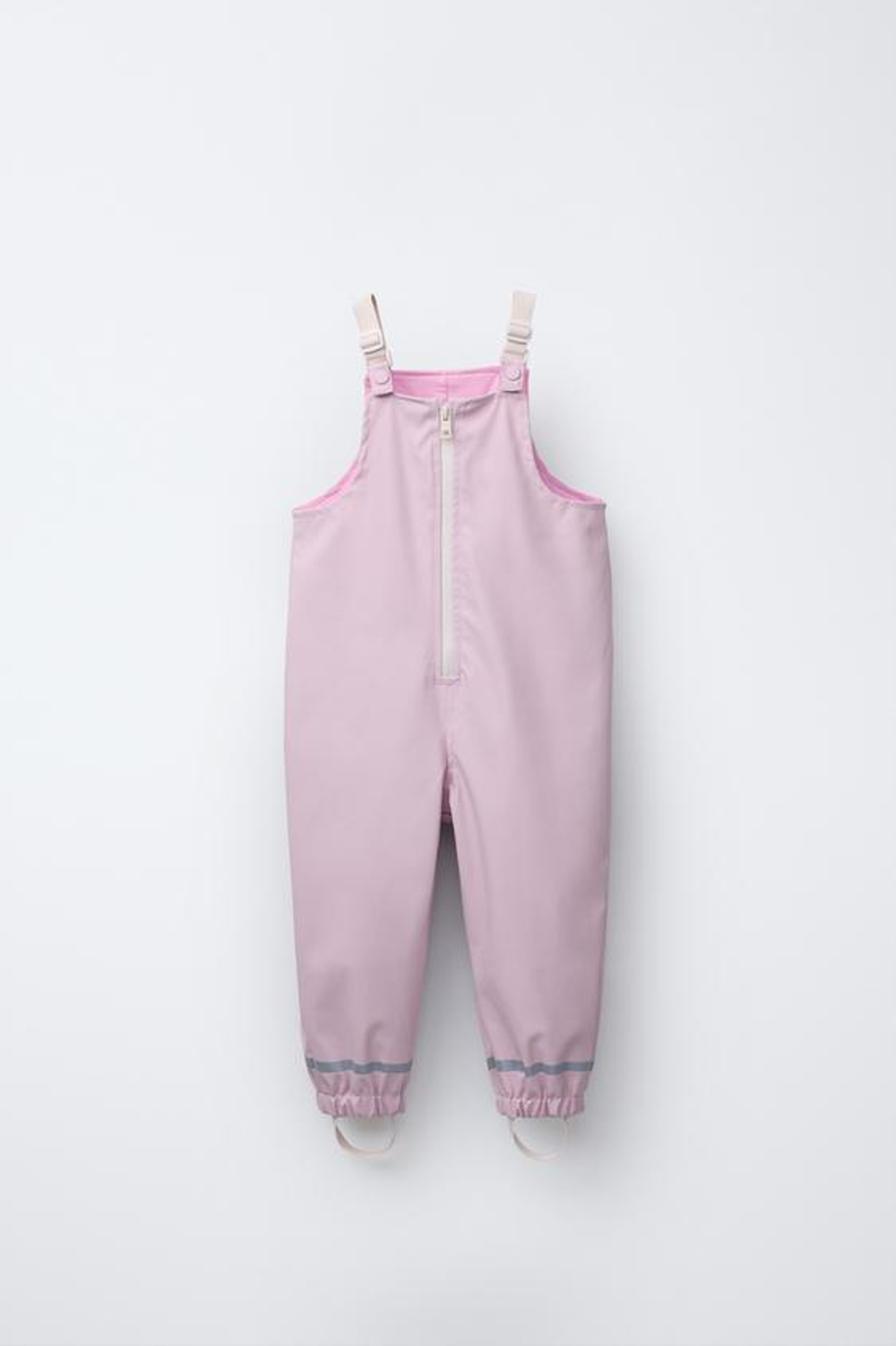 ZARA ПРОРЕЗИНЕННЫЙ КОМБИНЕЗОН WATER-REPELLENT, РОЗОВЫЙ