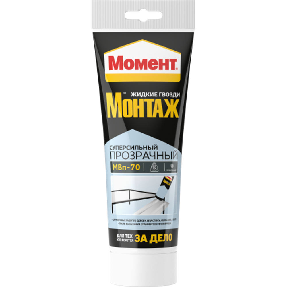 Жидкие гвозди Момент 1317436 Монтаж суперсильный прозрачный МВп-70 185 гр. | Момент