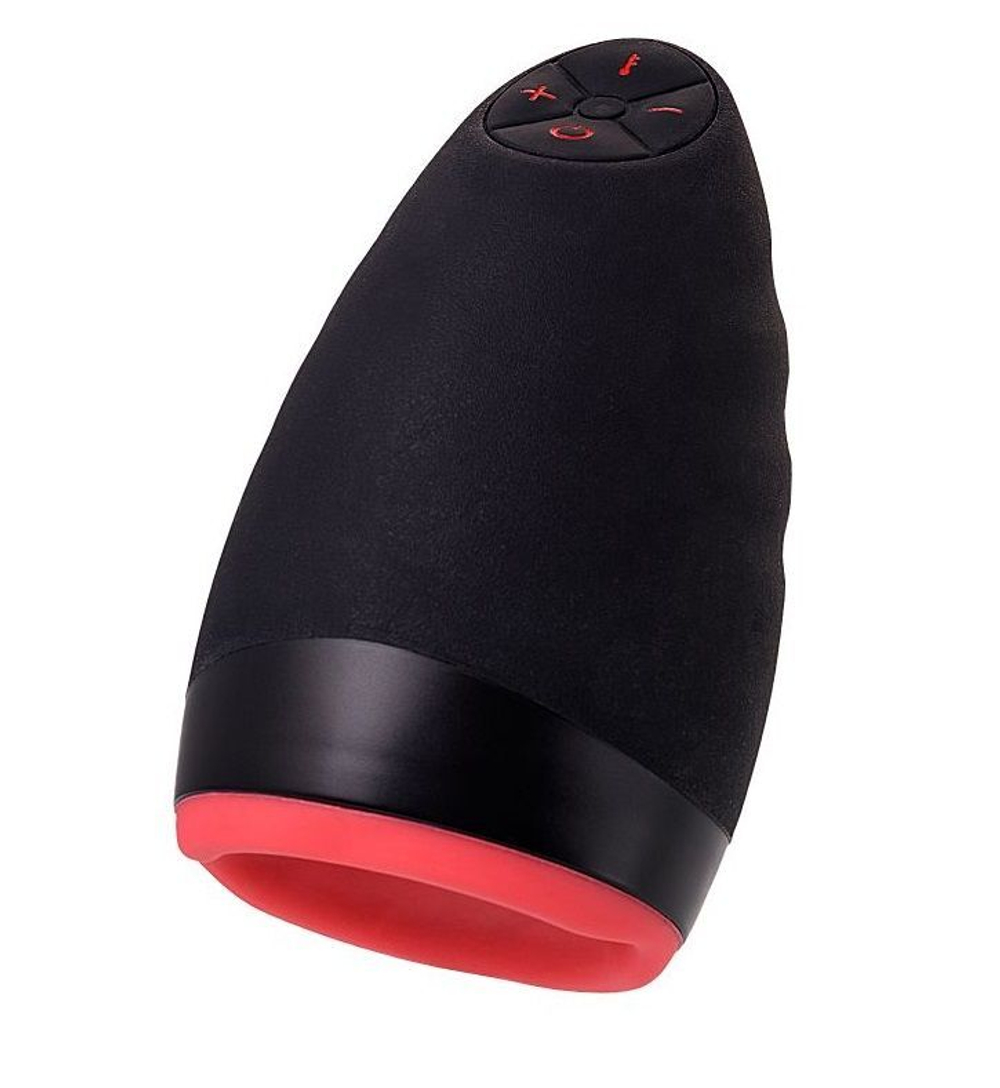 Перезаряжаемый мастурбатор Erotist Lava (Цвет: черный с красным)