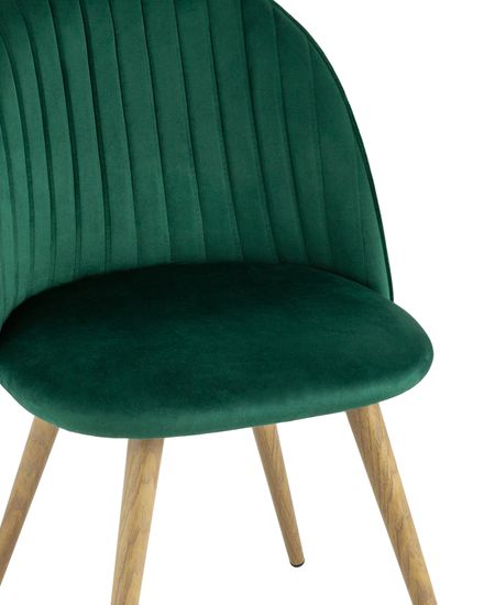 Стул Лион Страйпс велюр зеленый 4 шт