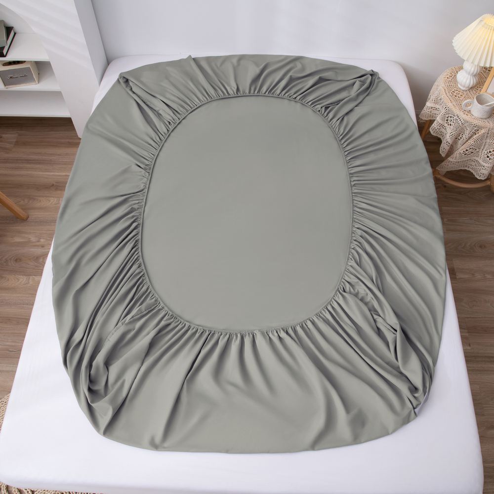 Комплект постельного белья Однотонный Сатин на резинке CSR023