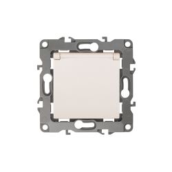 Розетка ЭРА Серия 12 12-2103-02 с заземлением 2P+E Schuko со шторками с крышкой 16A-250В IP20 слоновая кость | Эра 12