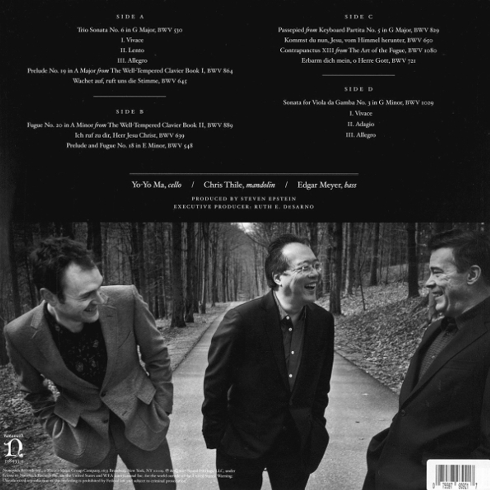 Yo-Yo Ma, Chris Thile, Edgar Meyer / Bach Trios (2LP)