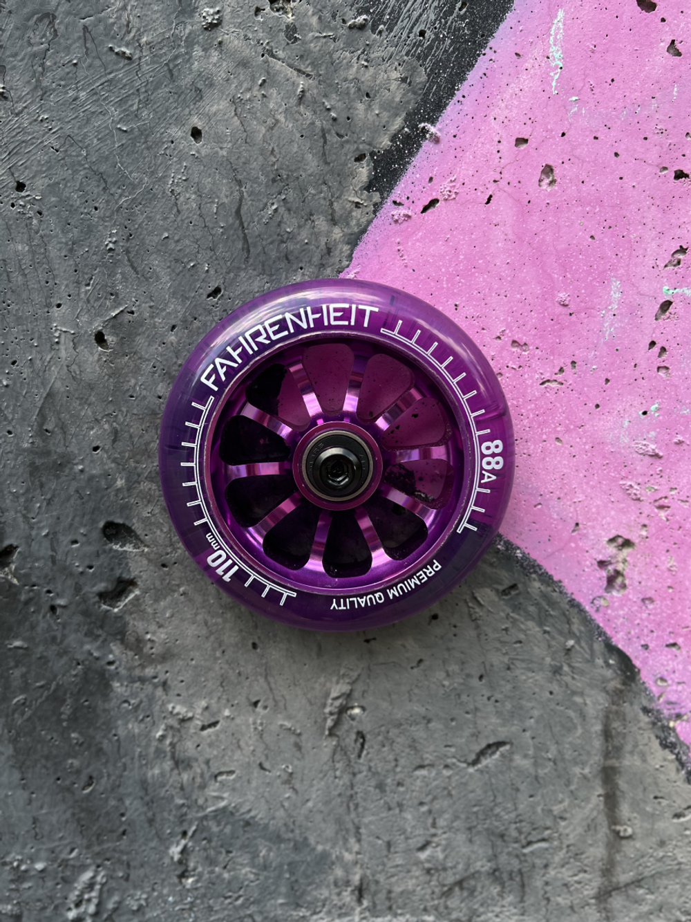 Набор колес (2 шт) Fahrenheit 110*24 mm 10-Spoked, сиреневый/прозрачный сиреневый