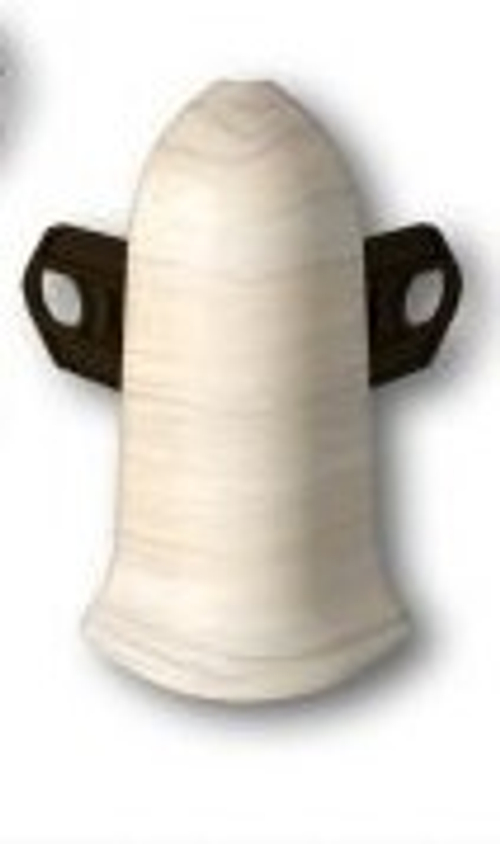 Угол наружный (внешний) с крепежом для плинтуса 55мм "Идеал Классик", 262 Клен вермонт