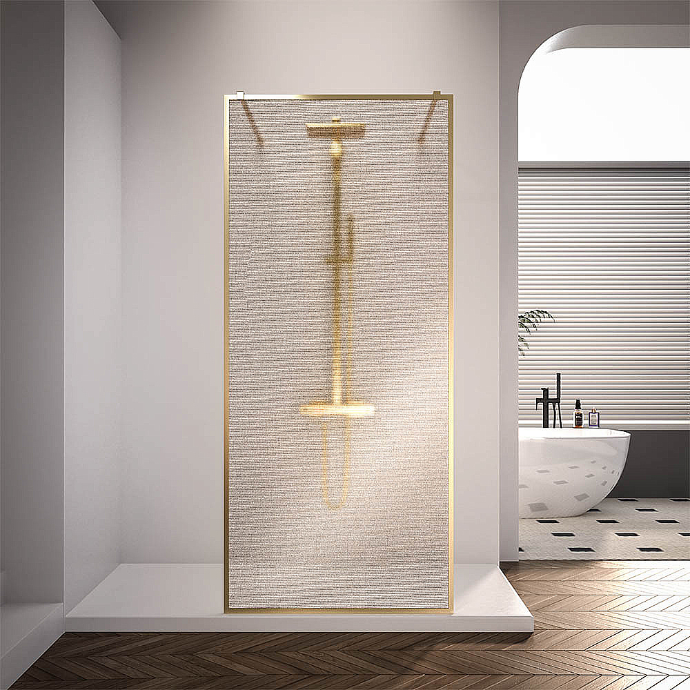 Душевое ограждение Veconi Korato KR90GL-120-10-C4 120 золото/профиль брашированное золото