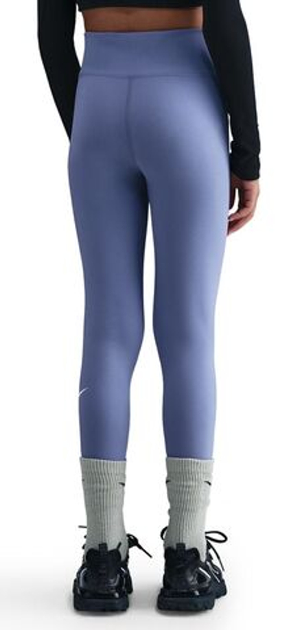 Брюки для девочки Nike Girls One Dri-FIT High-Waisted - world indigo/white