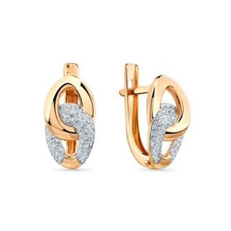 Серьги из золота с фианитами