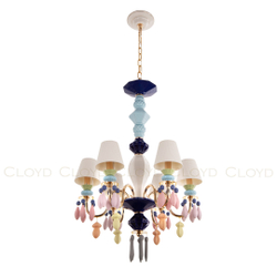 Люстра Cloyd LOTTIE-A C6 / Ø56 см- цветная керамика - золото (арт.11043)