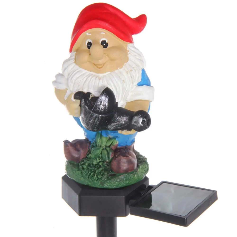 Светильник на солн.батарее «Гномик» 12*8*7 см, (свечение теплый белый)