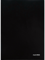 Папка-уголок А4 180мкм, черный (Проф-Пресс)