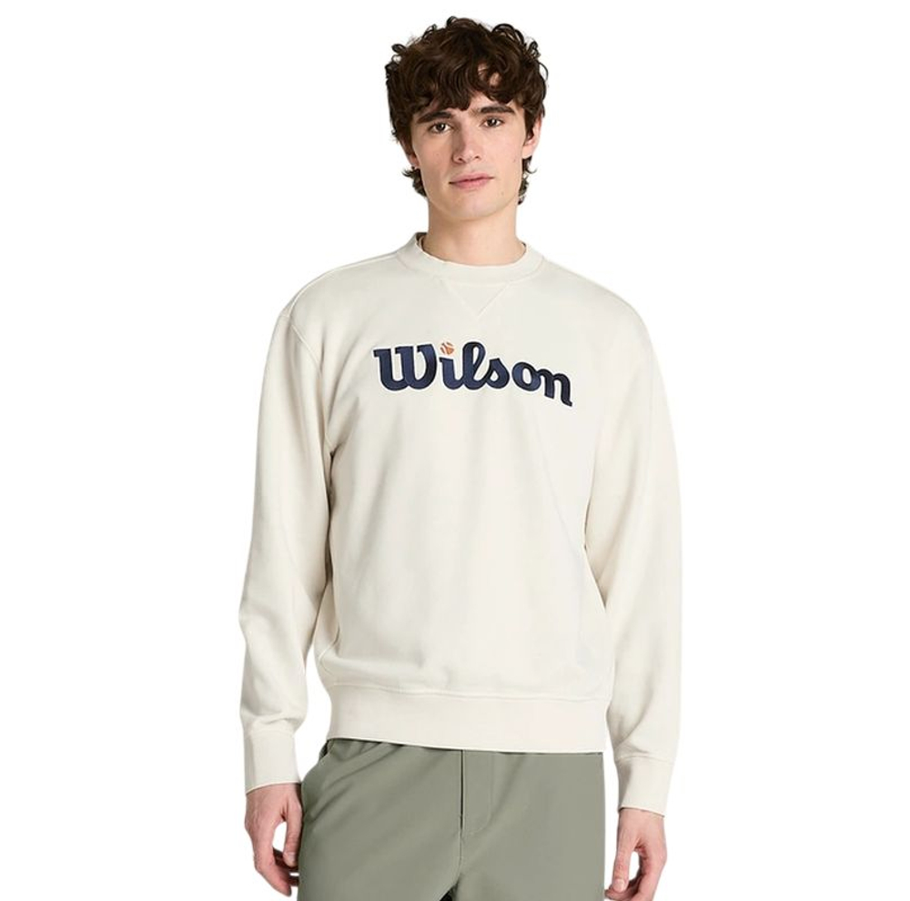 Мужская теннисная кофта Wilson Playstate Crew - sandrift