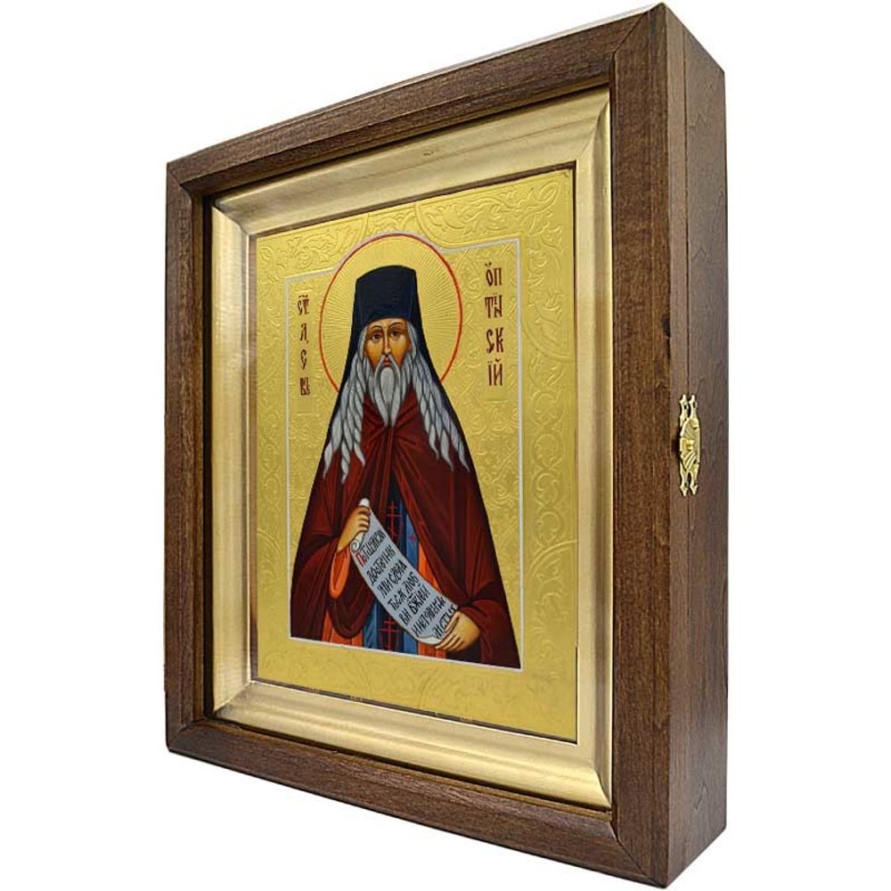 Лев Оптинский. Рукописная икона.