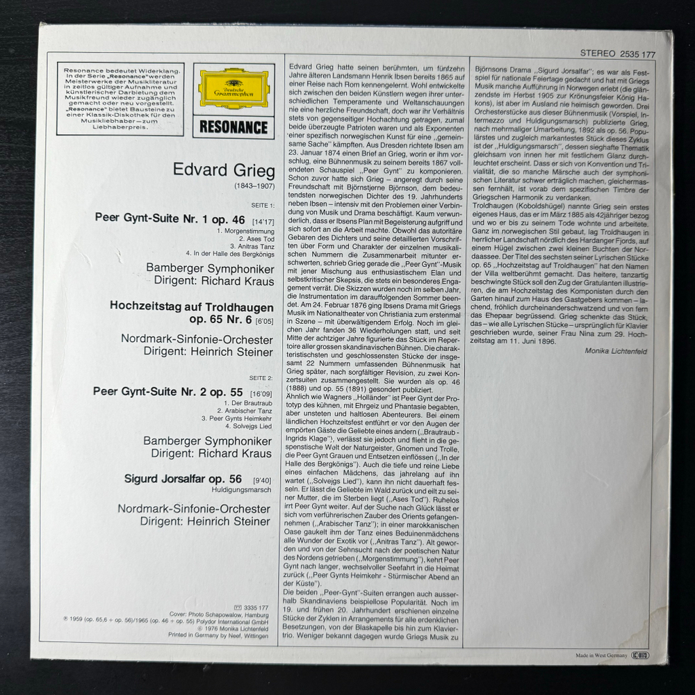 Эдвард Григ – Пер Гюнт (Германия 1976г.)