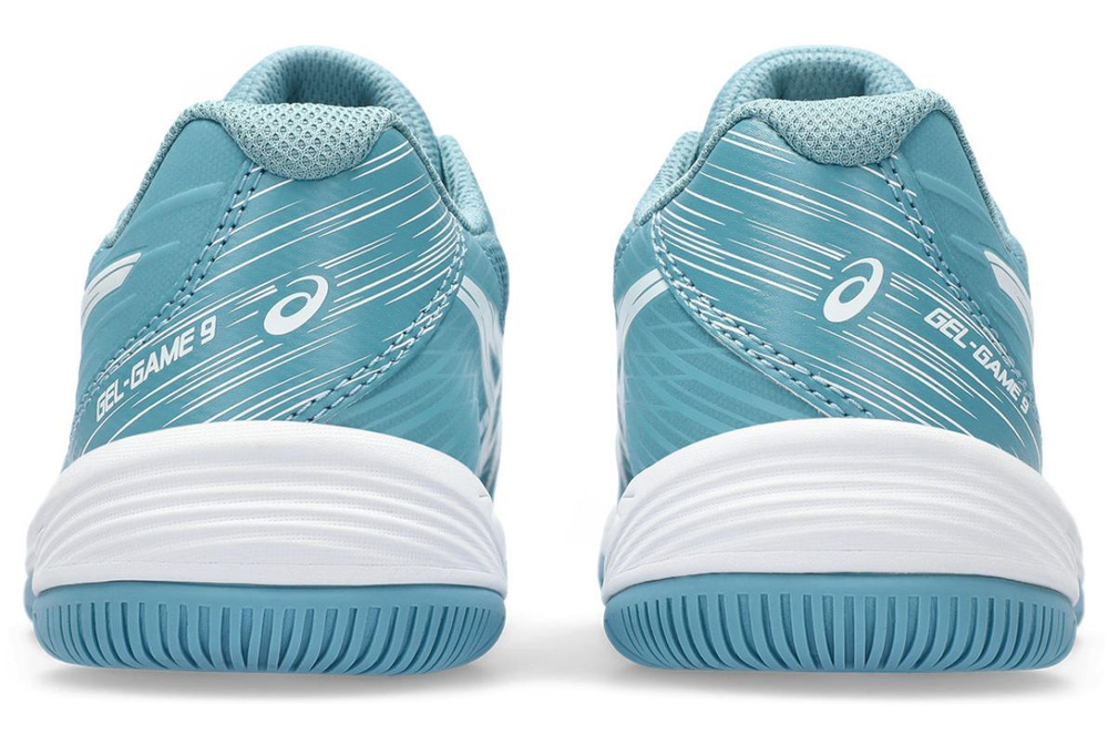 детские Кроссовки теннисные Asics Gel-Game 9 GS - gris blue/white