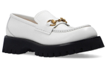 GUCCI Horsebit Leather Women"s Casual Shoes Women"s White