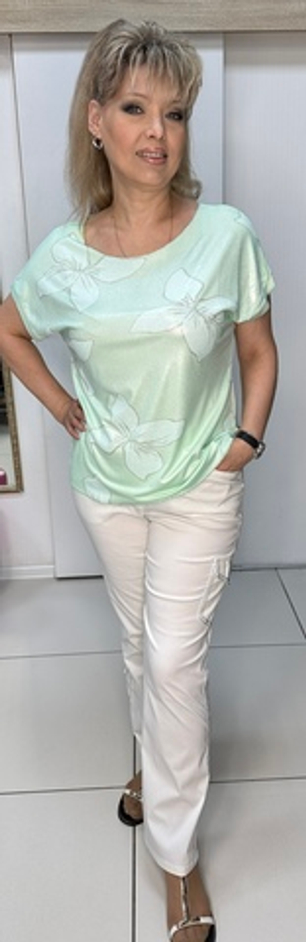 Белые немецкие брюки с отстрочкой