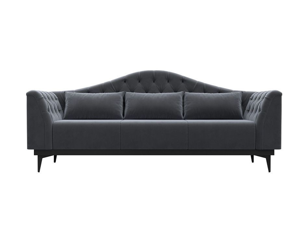 Диван прямой Флорида, Серый, Велюр, 112342