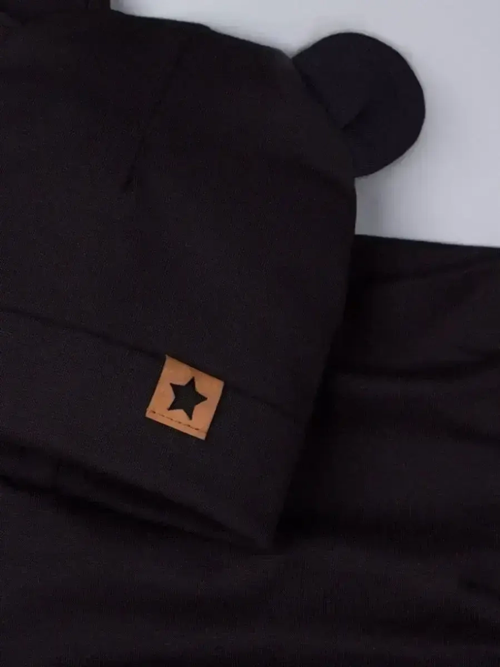 Шапка для мальчика с ушками, осенняя, черная