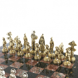 Шахматы "Дон Кихот" доска 40х40 см креноид змеевик G 122645