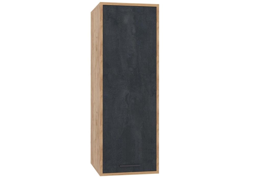 Шкаф навесной Леви 37 дуб крафт золотой / черный / угольный камень