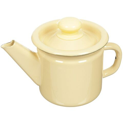 Чайник сталь, эмал, 1 л, ручк металл, Сиб товары, палевый, С42707.3П