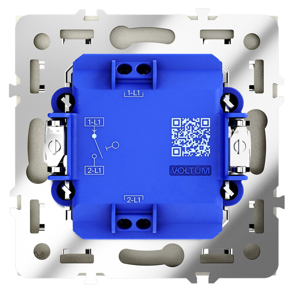 Выключатель встраиваемый VOLTUM S70 одноклавишный 10А, (шелк)