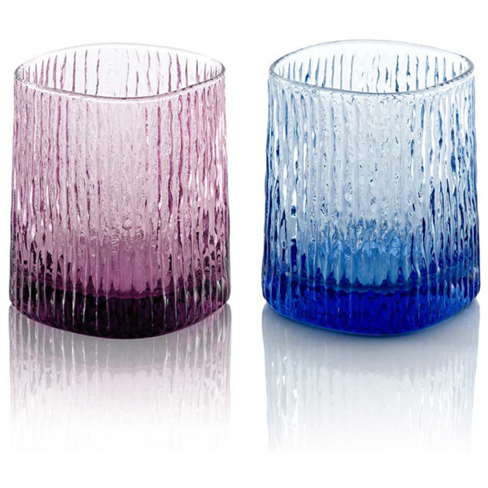 Набор стаканов для воды 2шт IVV Ниагара аметист и синий