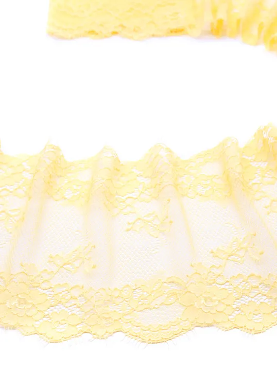 03-229 Кружево эластичные реснички 17 см, желтый