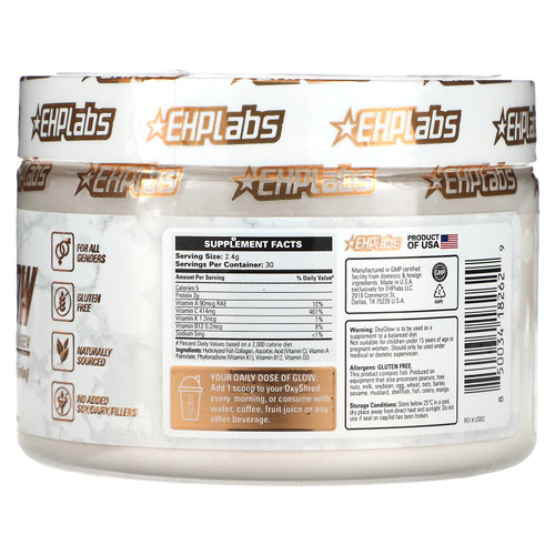 EHPlabs, Oxyglow, натуральный морской коллаген, 72 г (2,53 унции)