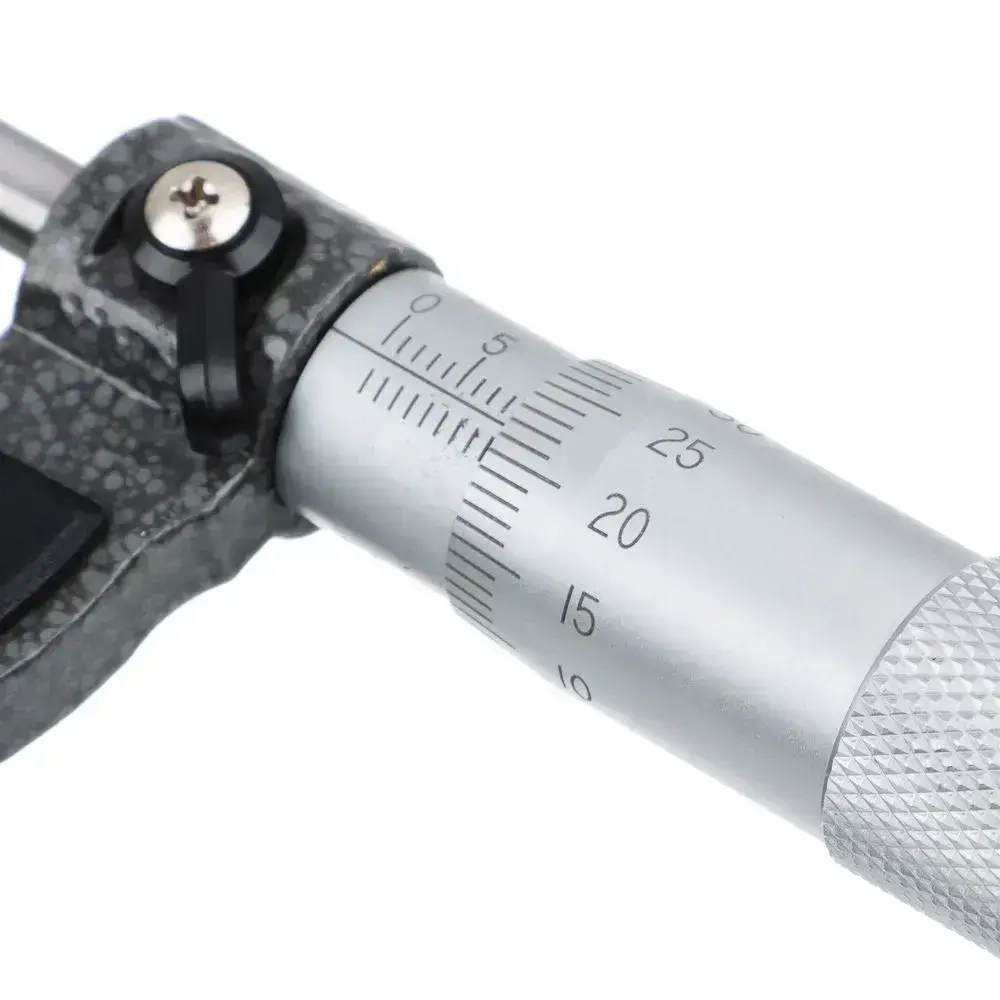 Микрометр механический ЕРМАК, 0-25 мм, шаг измерений 0,01 мм, фиксатор шпинделя