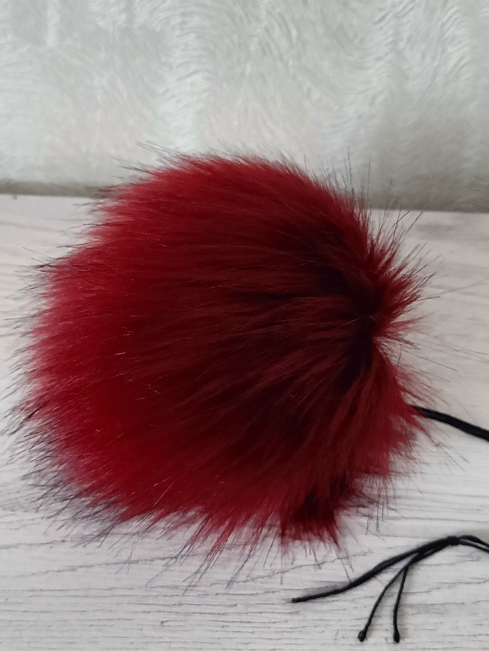 Помпон из искусственного меха, цвет: Бордовый