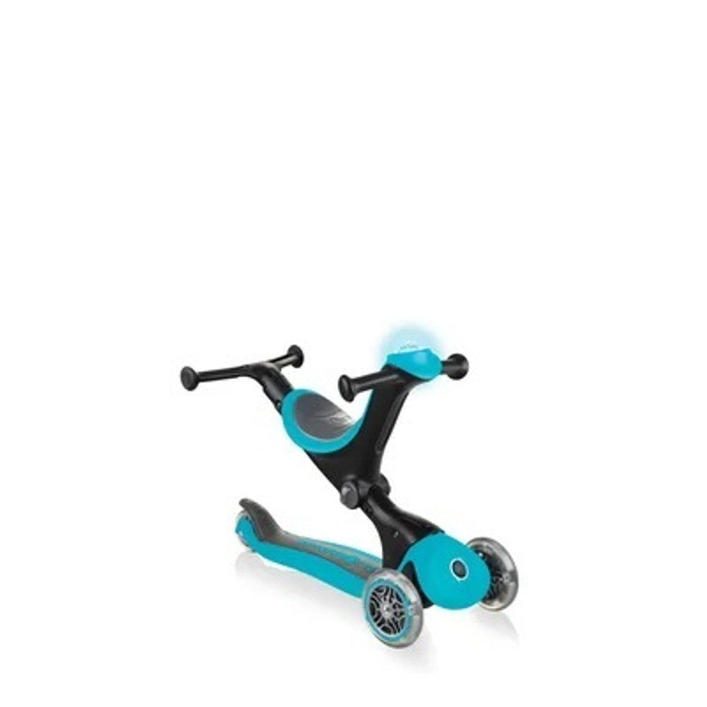Самокат Globber Go Up Deluxe Play Lights бирюзовый
