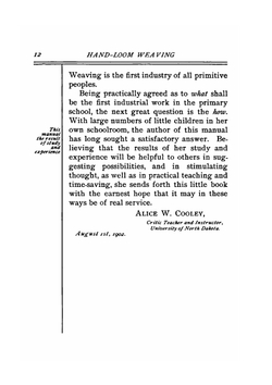 Hand-loom weaving.  A manual for school and home | Mattie Phipps Todd